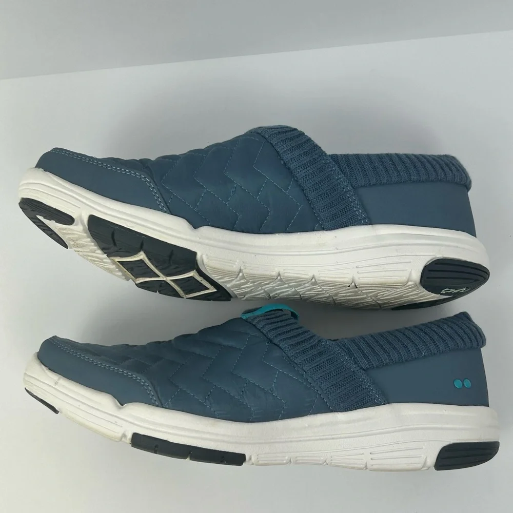 Ryka Women's Blue Quilted Slip-On Cute Comfort Casual Sneakers Sz 7.5